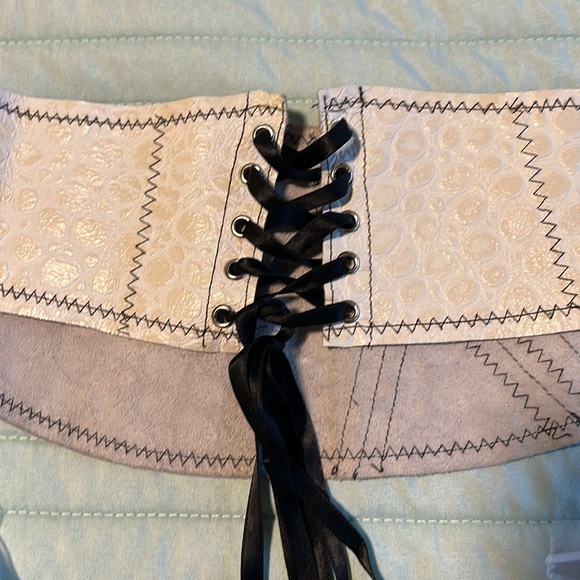 Jessica Strimbu leather lace-up corset belt main image 5